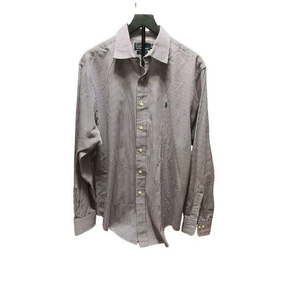 🔥 Polo Ralph Lauren Curham Purple Stripe LS Buttondown XL EUC! 🔥 - Picture 8 of 10